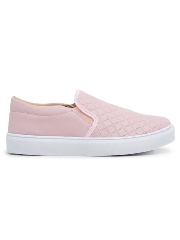 Slip On Feminino Plataforma Elástico Rosa